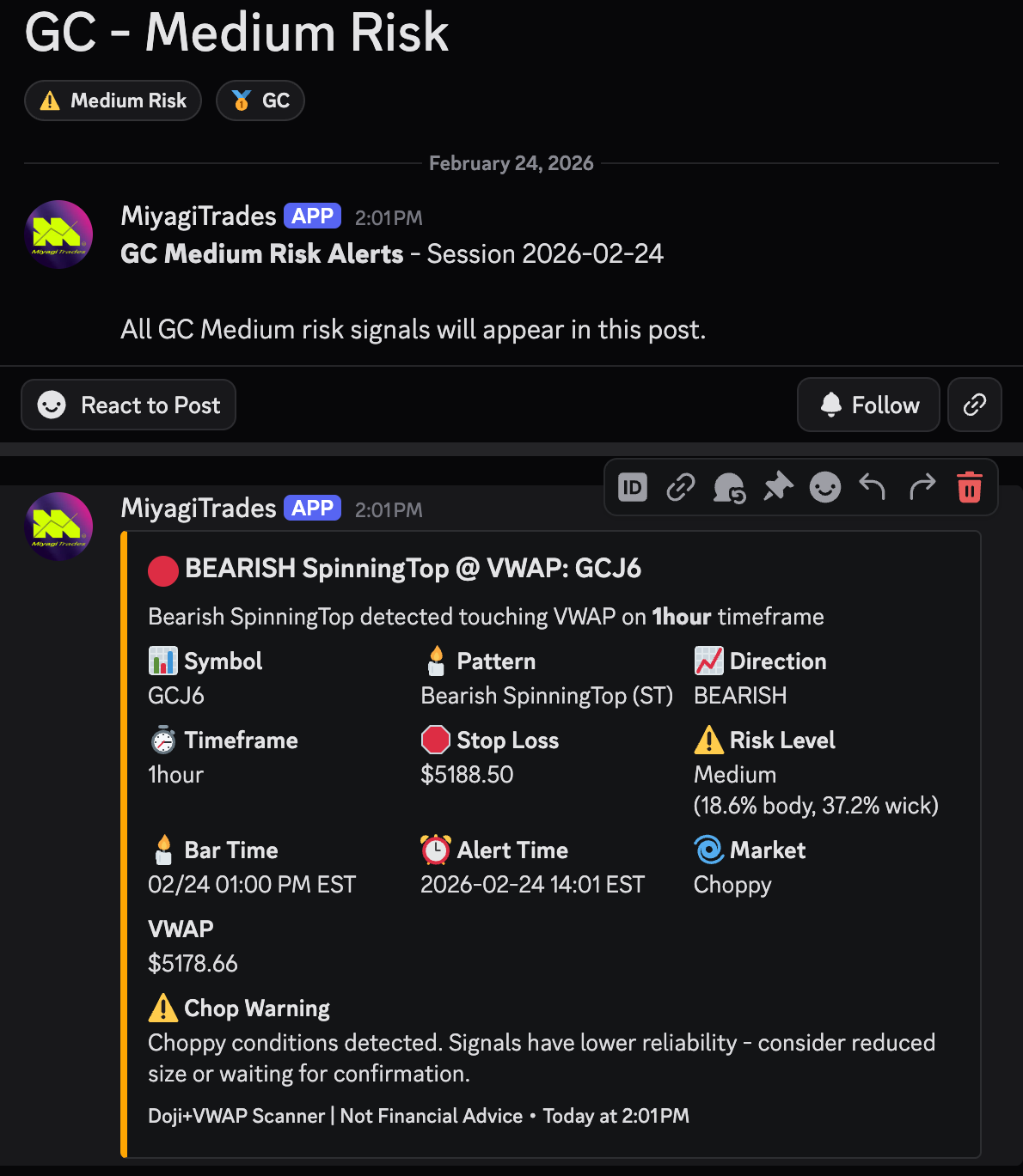 Market Condition Advisory