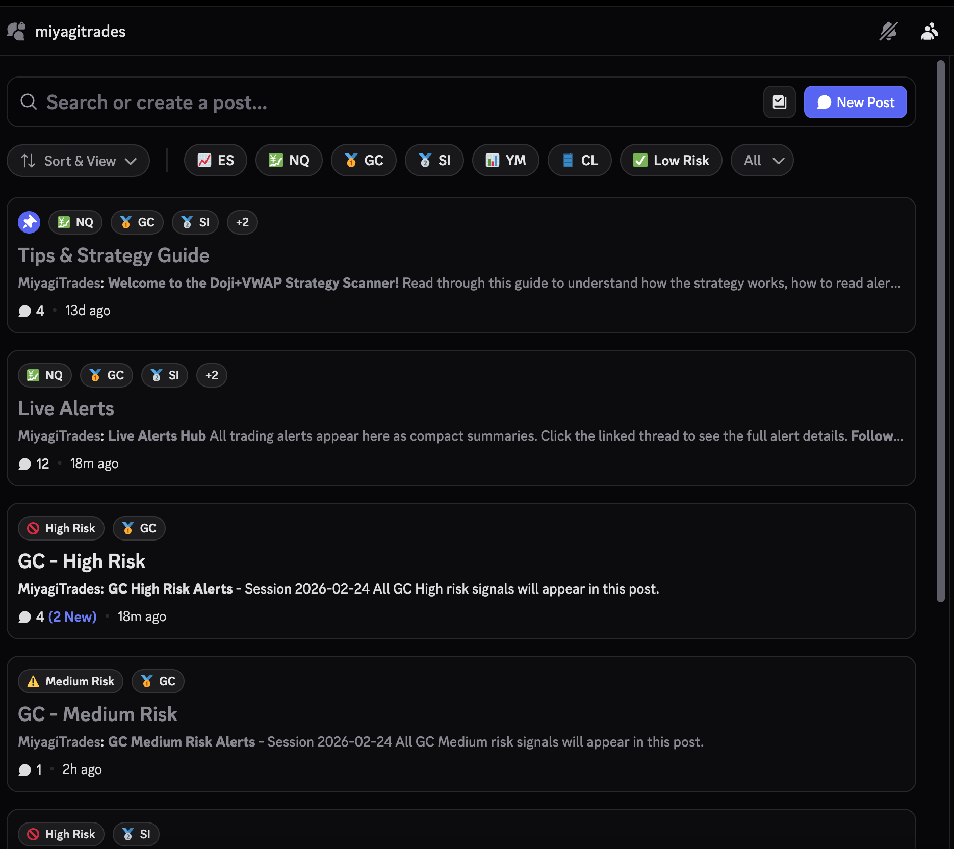Doji Scanner alerts in Discord