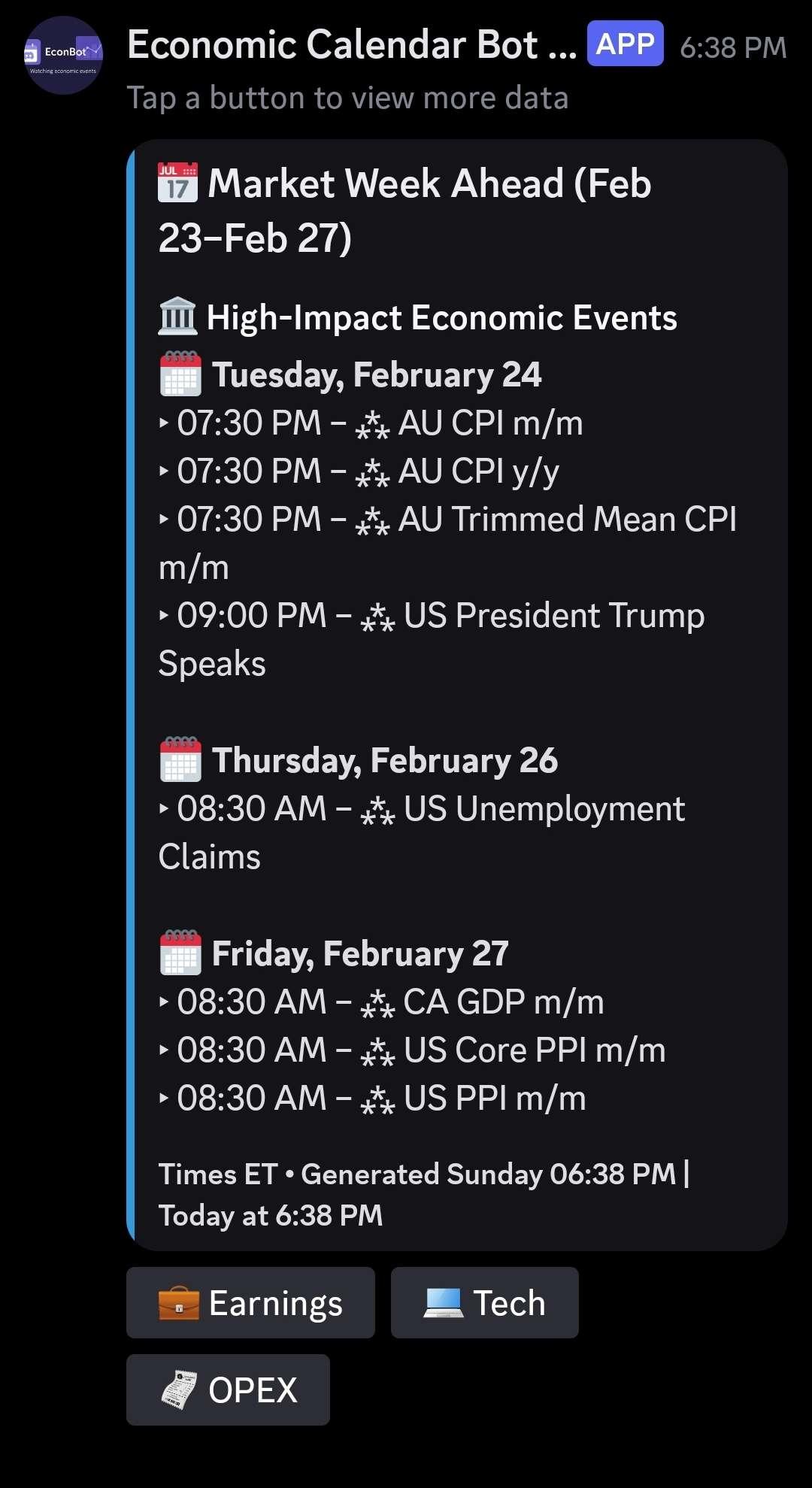 Market Week Intelligence