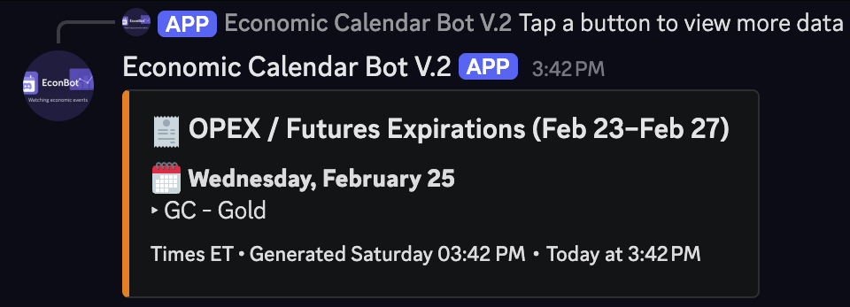 OPEX & Futures Tracking